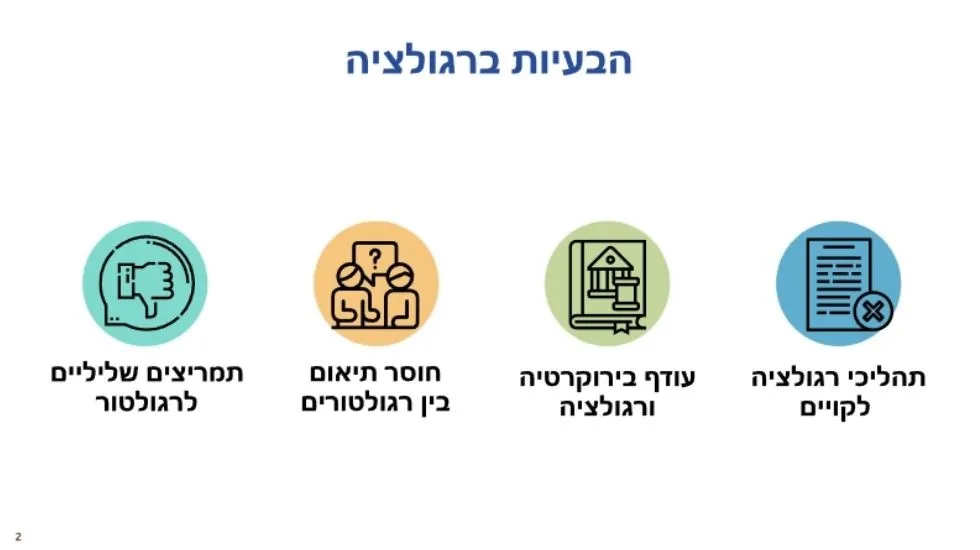 מצגת האוצר: התכנית לצמצום הרגולציה