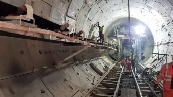 עבודות הרכבת הקלה בתל אביב. תמונת ארכיון 