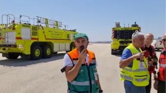 מערך הכבאות בנתב״ג. תמונת ארכיון 